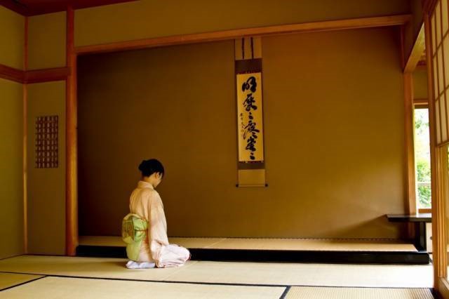 Traditional Japanese Goza mat, made from Igusa reed