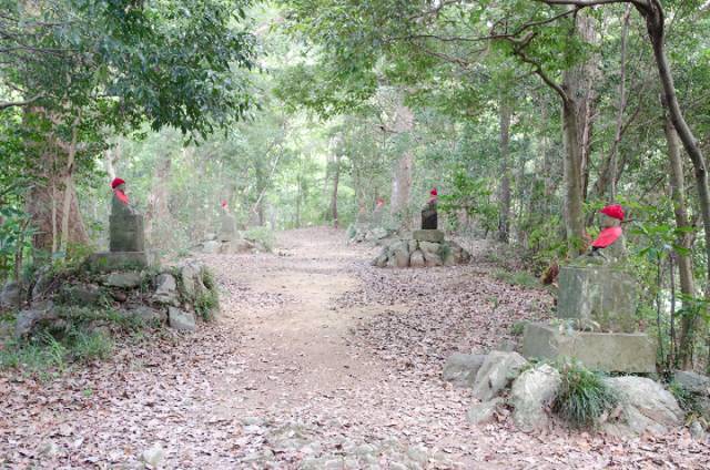 Jizo statues along a road