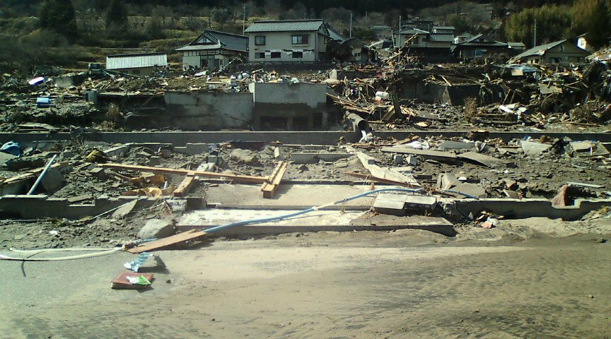 A building shattered to the ground