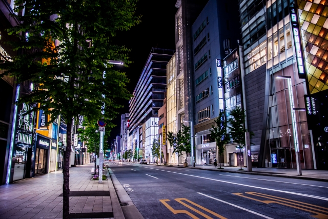 Empty streets at night