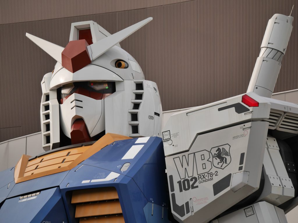 Japanese robot Gundam statue