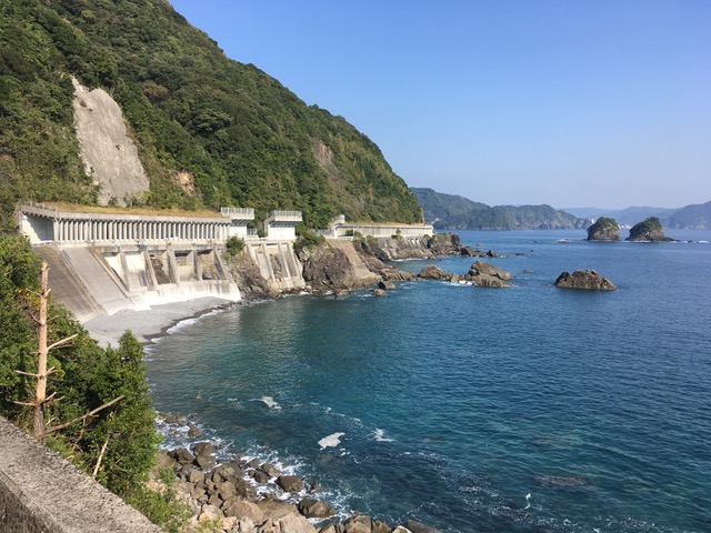 A road along the coast on a sunny day