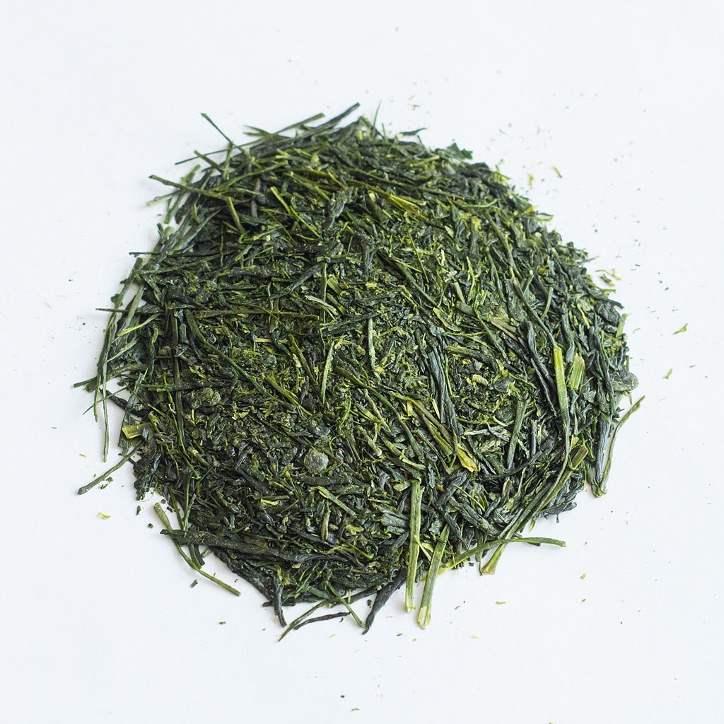 sencha green tea leaves