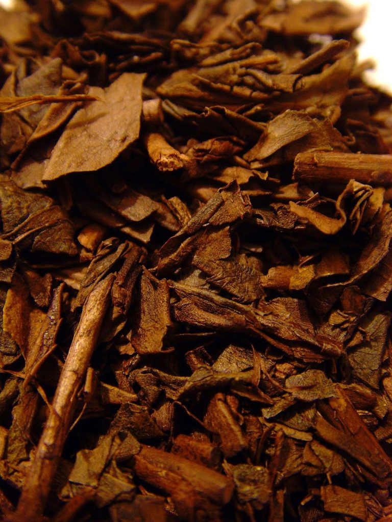 hojicha tea leaves
