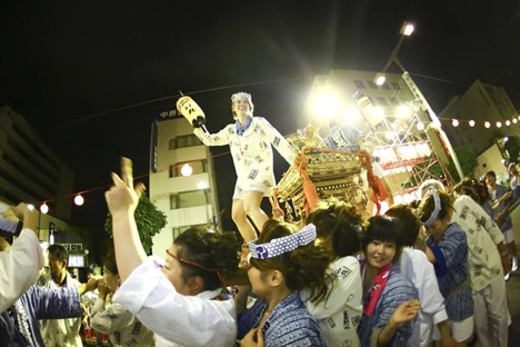 A jet program participant participating in the annual summer festival in Utsunomiya,