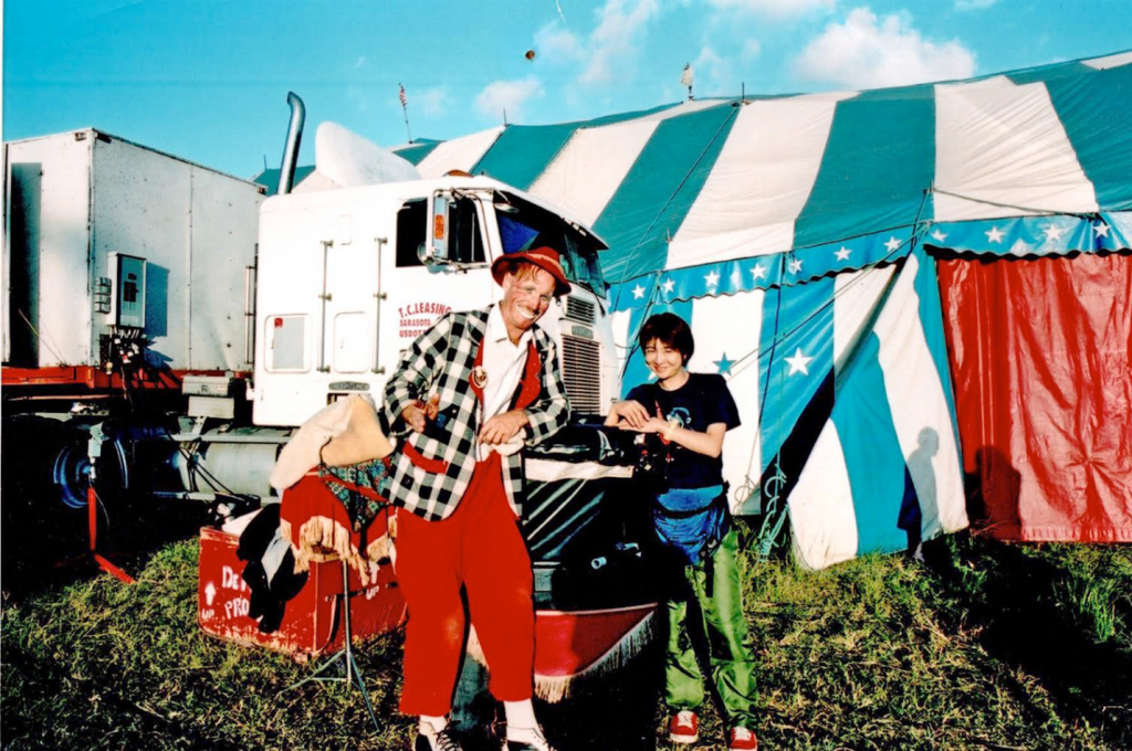 Sakura Goto with a circus artist