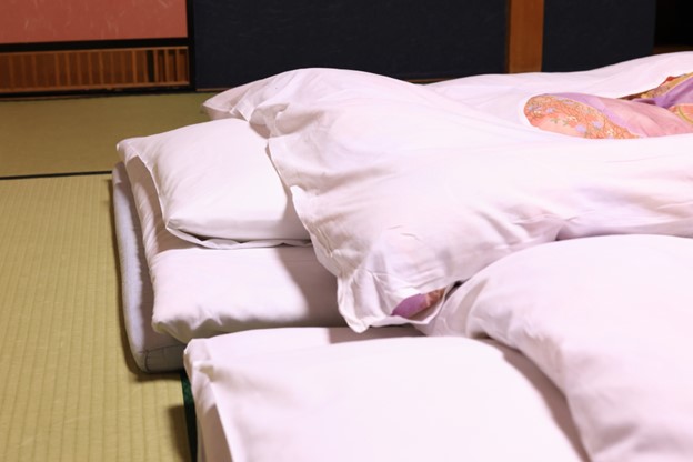 Two futons in a tatami room